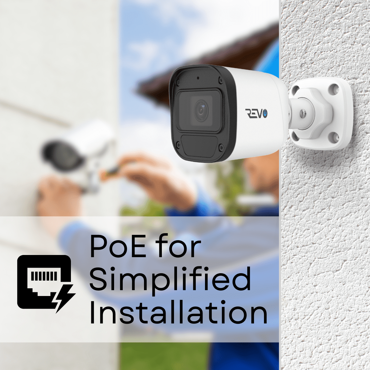 Revo Ultra Blue 5MP H.265 IR Bullet Camera with Mic & 60 ft Cable